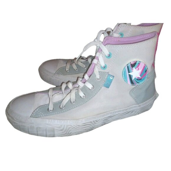 Chuck Taylor All Star Marbled Patch Mens Size 10.5 W 12.5 Pink Grey Blue A00415C - Picture 14 of 14